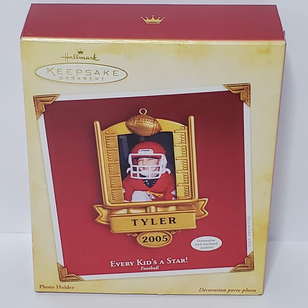2005 Hallmark Keepsake Ornament Every Kids A Star, Football Personalize